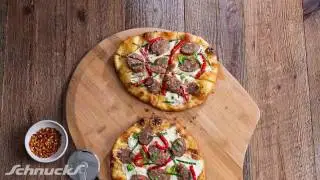 Schnucks: Sausage, Fresh Mozzarella & Roasted Red Pepper Naan Pizza