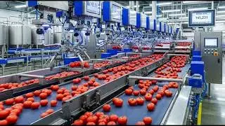 Industrial Food Processing Line  Fresh Tomatoes to Packaged Products