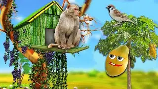 दयालु मोटा पपीता और बंदर Dayalu Mota Papita aur Bandar Hindi Kahaniya - Panchatantra Moral Stories -