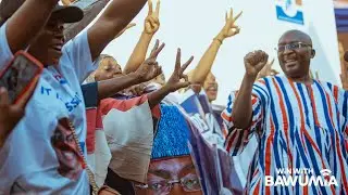 Bawumia shakes Bimbilla during his campaign ahead of the NPP primaries