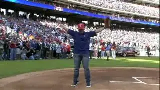 2012/04/23 Pudge's first pitch
