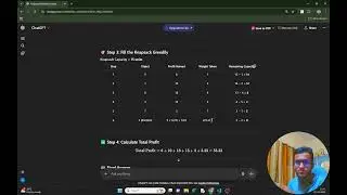 #3. Write a program to perform Knapsack Problem using Greedy Solution.| Arshad Pasha