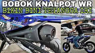 YAMAHA WR BONCENG ISTRI BOBOK KNALPOT DI BENGKEL SKR RACING EXHAUST SEKALIAN JALAN JALAN