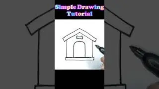 😍💖How To Draw A Dog House Step By Step With Number 1😍💖