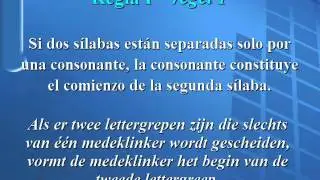 1 . Aprender Holandés : La división en sílabas - De scheiding van de lettergrepen