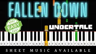 Undertale - Fallen Down (Reprise) (Easy Piano Tutorial)