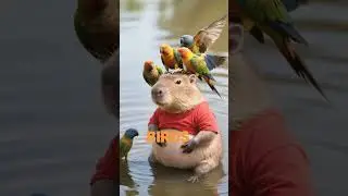 #relaxingmoments #wildlifelovers #animals #capybara #cute #plushtoy  #interesting #ai #creative #fun