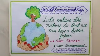 World Environment Day Drawing &Calligraphy ||Beautiful Handwriting || Cursive writing ||,Keshavlal