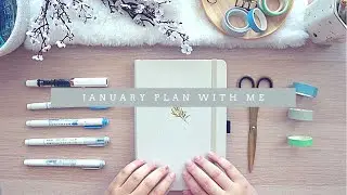 📓 PLAN WITH ME | January 2021 Bullet Journal: Snow Drop Floral Botanical - Archer & Olive Notebook