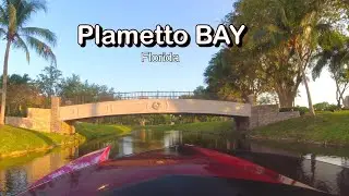 Exploring Famous Palmetto Bay C￼anal on a Mini RACE BOAT  ( south Florida fresh water canal )