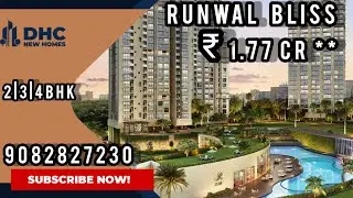 Runwal Bliss Kanjurmarg East Luxurious Project Of #runwal 3Bhk In Mumbai