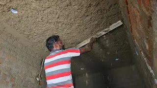 Plastering Construction_Techniques of Roof Ceiling Easy Plastering|Ceiling Design Plastering