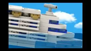 Lego Costa Concordia sinking like Titanic (Floating Sandbox)
