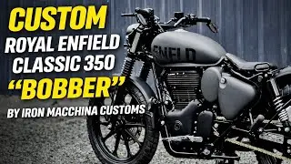 Custom Royal Enfield Classic 350 Bobber Build | Iron Macchina Customs