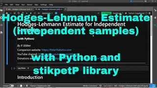 Python - Hodges-Lehmann (Ind. Samples) с stikpetP