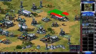 Red Alert 2 Battlezone | Malibu Cliffs Map | 1 vs 5 Brutal Enermy Korea vs Random + Superweapon