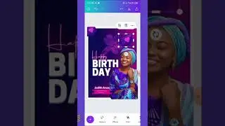 How to Design a birthday Flyer with Canva #canvacreator #canva #happybirthday #vlogger