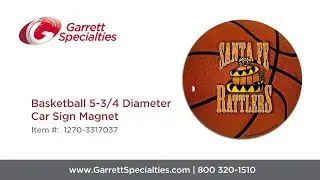 Basketball 5 34 Diameter Car Sign Magnet