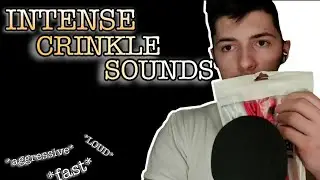 ASMR| Fast & Aggressive CRINKLE sounds   (loud)