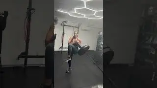 Landmine Curtsy Lunge for Strong Glutes & Posterior Chain. Booty Gains #fitness #short #shorts