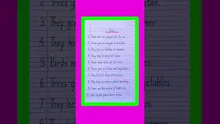 Essay On Trees in English/Paragraph On Trees/Trees Essay in English/10 Lines On Trees in English