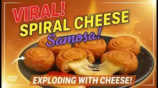 Spiral Mini Cheese Samosa | Unique Party Snack Recipe 🔥🧀