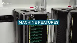 NUTEK dual loader conveyor for PCB assembly | SMT line dual load conveyor | Dual PCB magazine loader