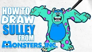 How To Draw Sulley From Monsters Inc (Drawing For Kids)