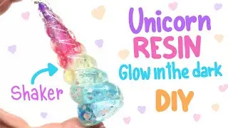 Unicorn horn shaker- UV resin hollow piece- DIY- Tutorial