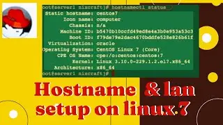 how to change hostname in linux | how to setup lan network |Red hat _7 |