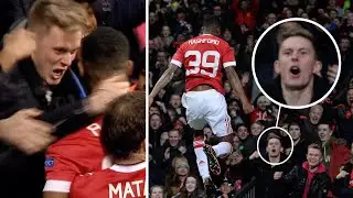 Mind-blowing! Marcus Rashford celebrated his debut Man Utd goal with Dean Henderson...in the crowd!
