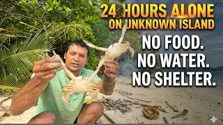 Traped for 24H on a small island with no supplies (Batam Survival)