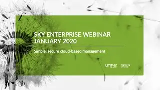 Webinar: Building small data centers with Juniper Sky Enterprise, QFX and ESI-LAG
