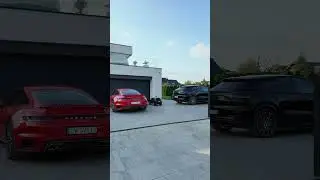 Little driver in action 🚗 Confidently parking his Porsche&ndash;just like dad&rsquo;s! #porsche #kids #family