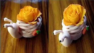 Mini tulip bucket cutest clay flower dly ever satisfying & aesthetic handmade art #diy 
