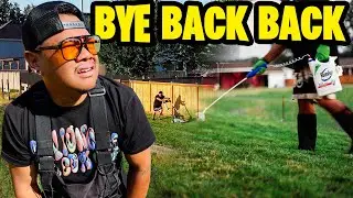 TIME TO SAY GOODBYE TO THE BACK BACK 😩 Nuking the lawn for fall renovation 😳