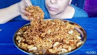 EATING SPICY MAGGI + YIPPEE + MACRONI PASTA | EATING CHALLENGE 