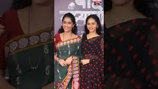 #sajirijoshi with mother #rujutadeshmukh  click at premiere of #baaitujyapaai on #zeemarathi #shorts