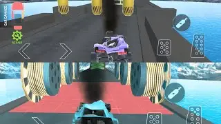Lamborghini vs dodge charger crash level race (satyaofflinegames)