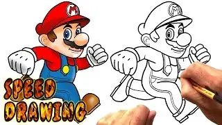 How to Draw Super Mario (Speed Drawing)