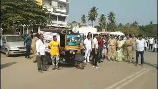 Road Safety Week -Public Awareness Rally program,organized by the NSS Unit of S.P.U. College, Bannur