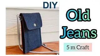 DIY project's 🤩 पुराने Jeans👖 से बनाया गया DIY -usha designer you / Mobile Purse👛 Diy