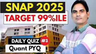 SNAP 2025 Quantitative Aptitude | SNAP Previous Year Question | SNAP Preparation 2025✅