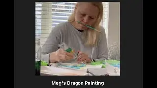 Meg's Dragon Painting (Edgeless Acrylic on Canvas) (Gift to her Mom) 100% Original Custom Artwork :)