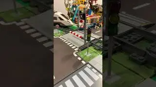 Rail road Crossing 🚆 #lego #legocity #building #cars #train #shorts