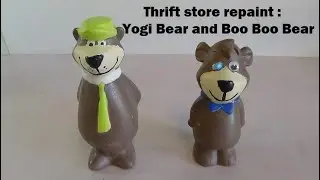 Thrift store repaint :  Yogi Bear and Boo Boo Bear