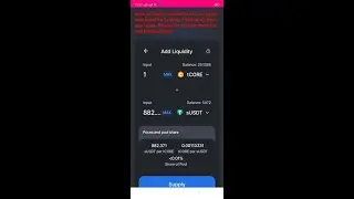 Core mining testnet price update 1 tCore= 882.371 sUSDT Price updated dated 20.10.22