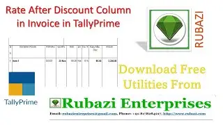 Rate After Discount Column in Tally Prime|| Rubazi
