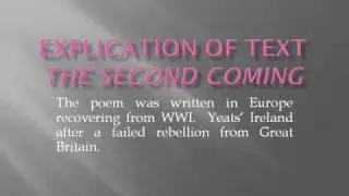 Break, Blow, Burn: Explication of the Second Coming