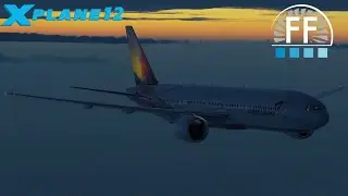 X-Plane 12 · Sunset Departure out of Seoul · FlightFactor 777V2 Ultimate